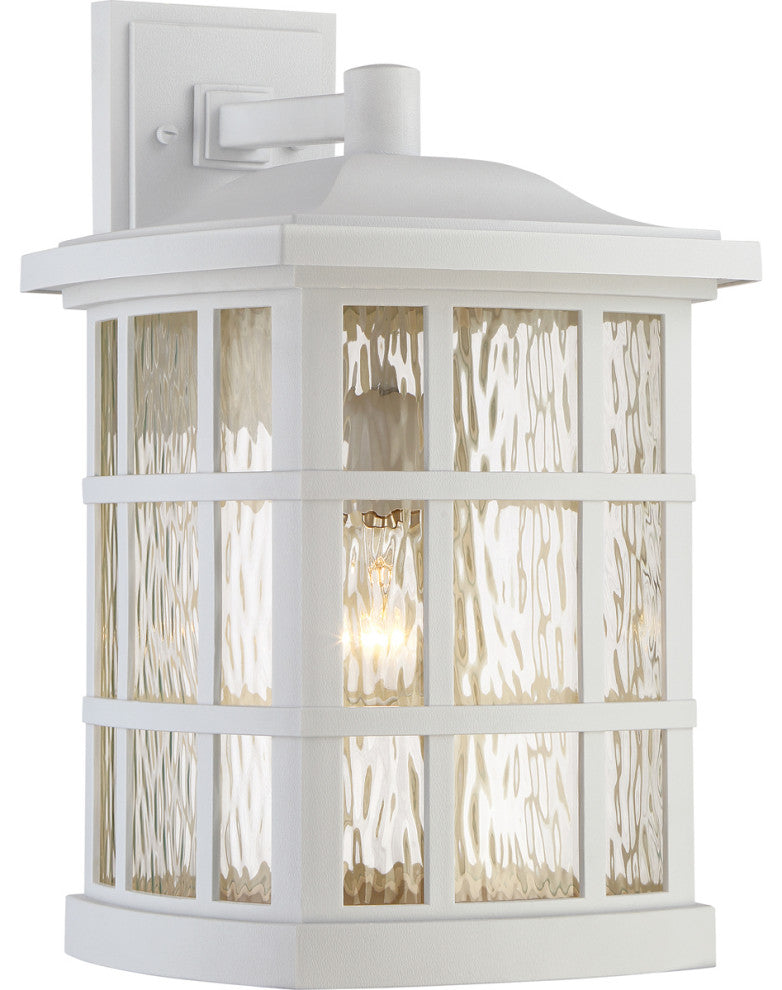Stonington 1-Light Outdoor Lantern, White Lustre