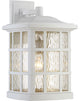 Stonington 1-Light Outdoor Lantern, White Lustre