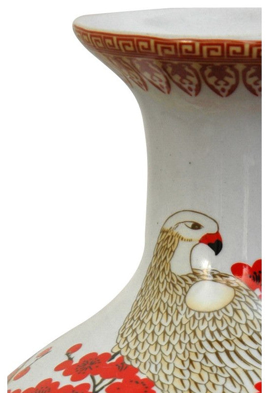 12" Cherry Blossom Porcelain Vase
