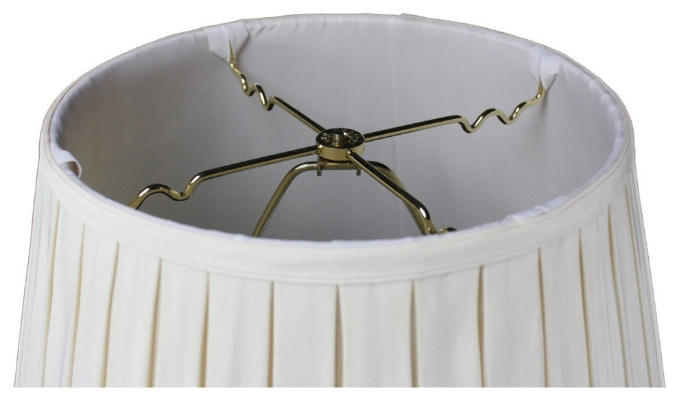 Empire Box Pleat Egg Shell Deluxe Lamp Shade 11"x18"x13.5