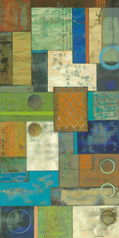 "Fossil Infusion III" Painting Print on Wrapped Canvas by Julie Joy