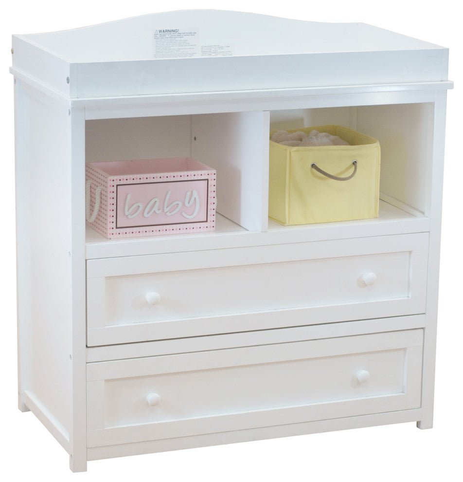 Baby Mile Lena 2-Drawer Changer, White