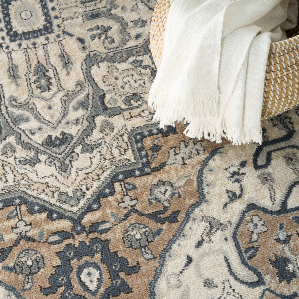 Nourison Quarry 3'9" x 5'9" Ivory Taupe Vintage Indoor Rug