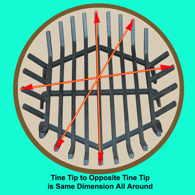 Round Fire Pit Grate, Welded Steel, 30", Without Char-Guard