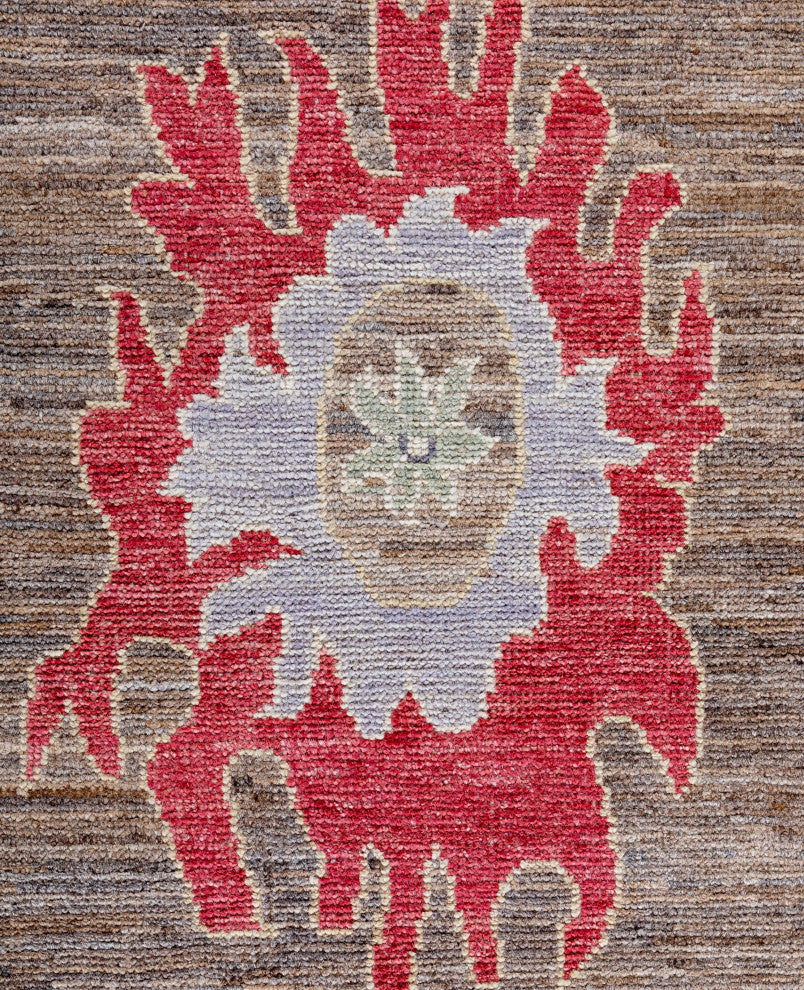 Oushak One-of-a-Kind Hand-Knotted Area Rug Brown, 9'0" x 11'11"