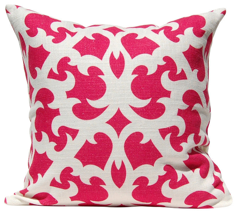 Open Trellis Pillow, Pink