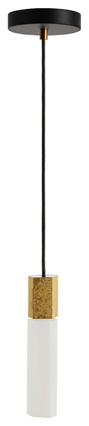 Basalt Single Pendant In Brass