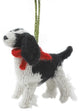 Hand-Knit Spaniel Christmas Ornament