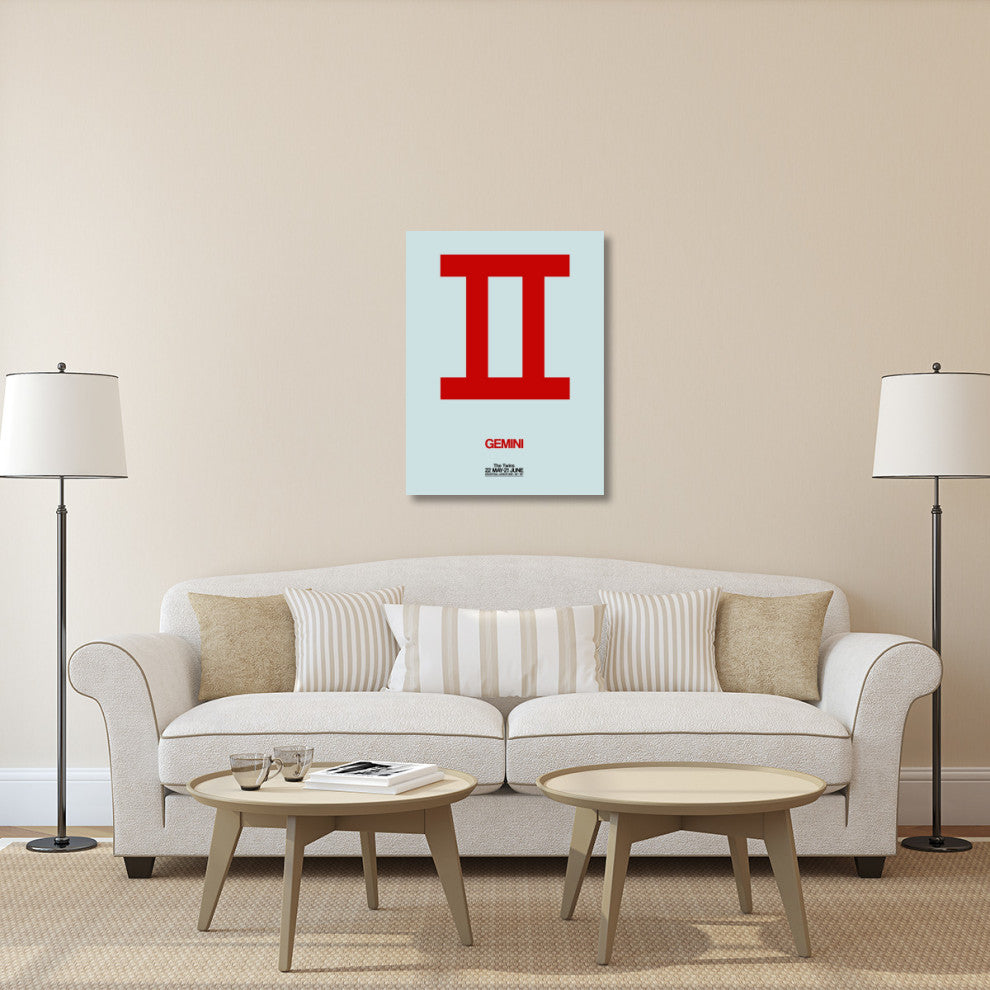 "Gemini Zodiac Sign Red" Fine Art Print
