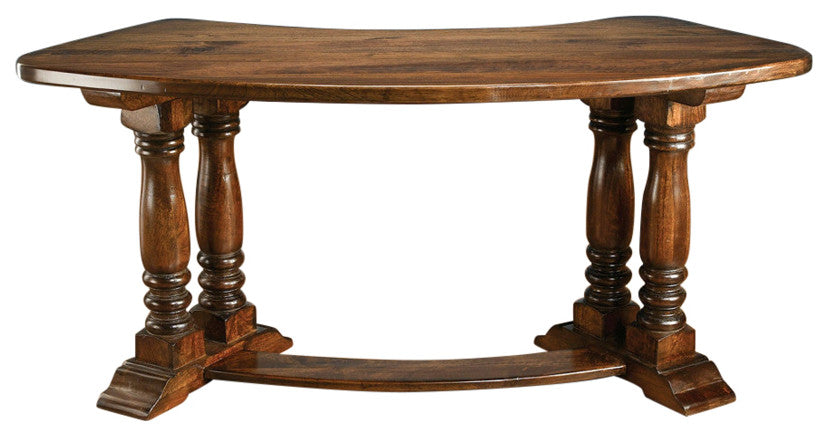 Solid Wood Half-Circle Desk