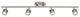 WAC Lighting Vector LED 4 Light Fixed Rail, Brushed Nickel