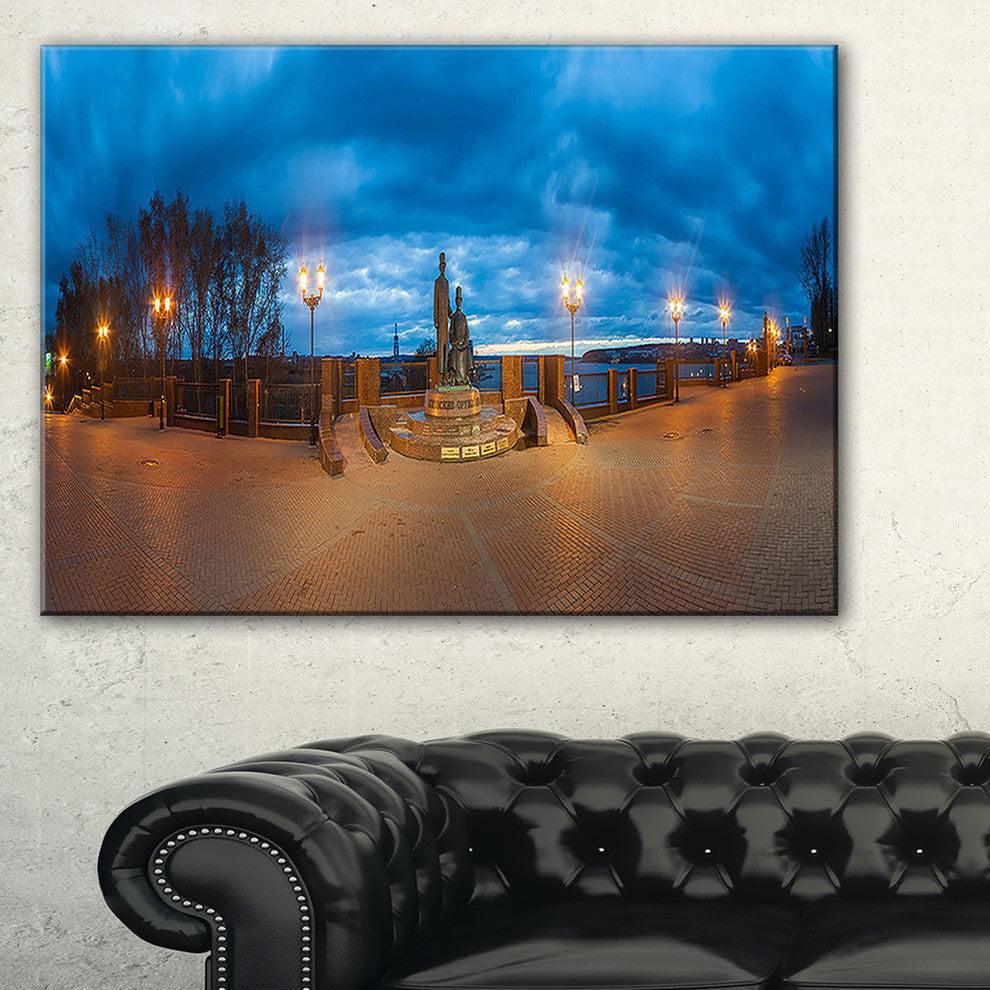 "Monument To Armories Panorama" Landscape Print Wall Artwork, 40"x20"