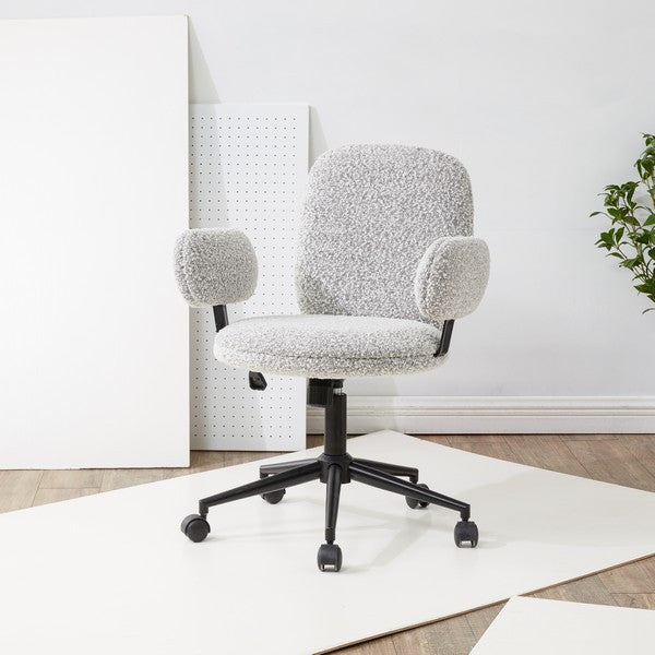 Safavieh Couture Emeril Adjustable Desk Chair White / Black
