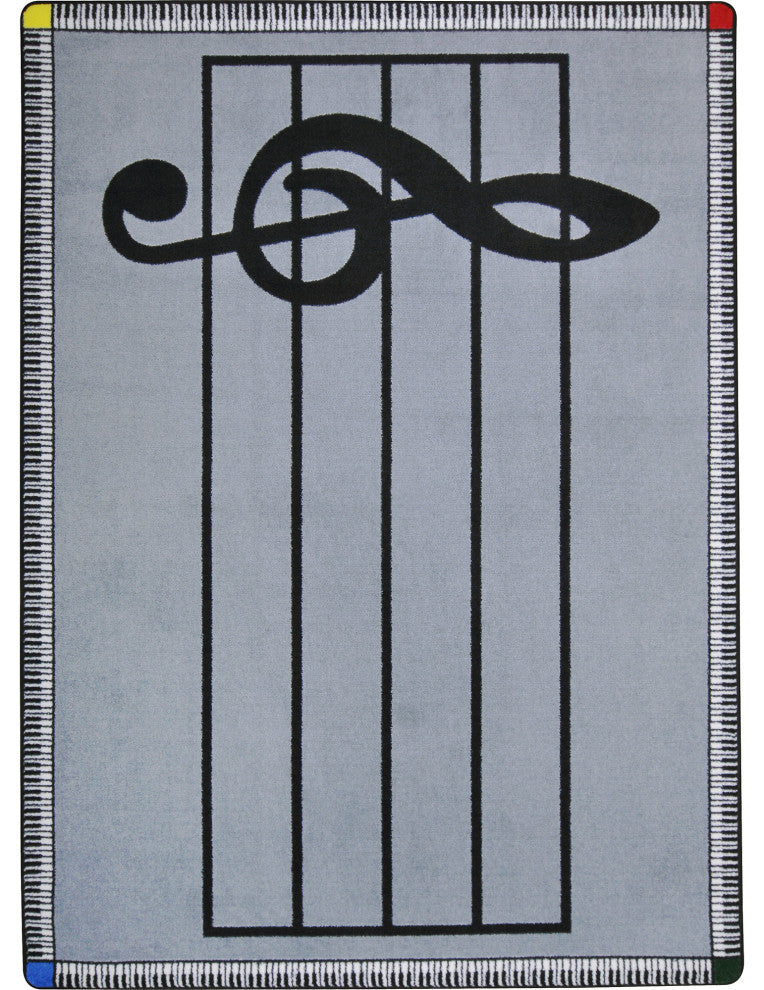Kid Essentials Rug, Play Along, Gray, 7'8"x10'9"
