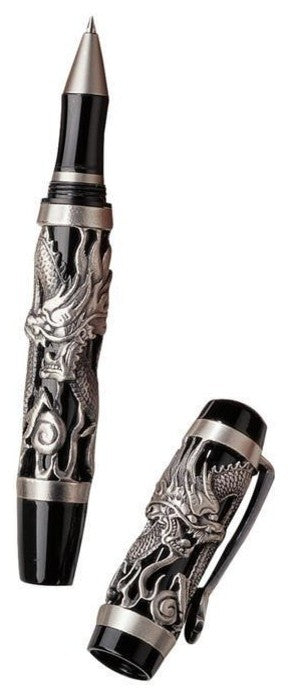 Twin Dragons Pewter Pen