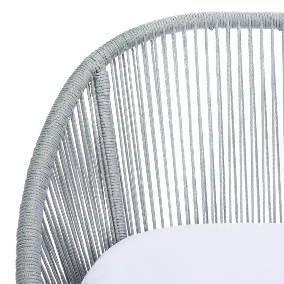 Safavieh Outdoor Halcott 4 Piece Living Set Grey / White