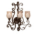 Iron 3 Light Acanthus Sconce, Bronze