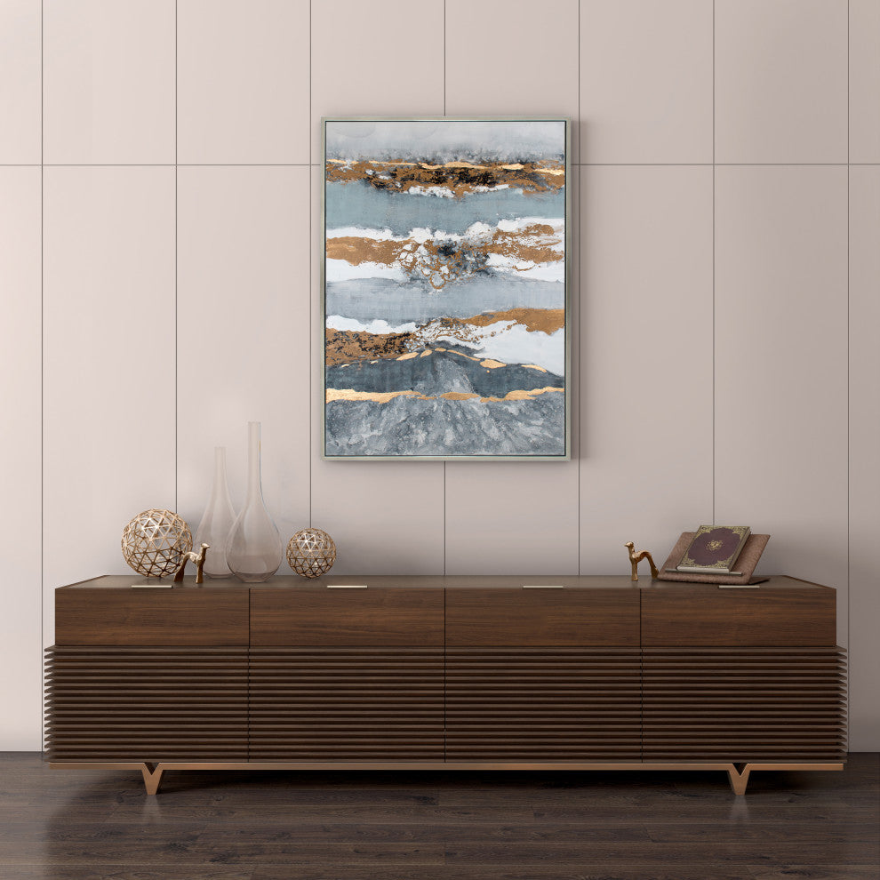 Shimmering Light Hand Painted Canvas, 40" X 2" X 55"