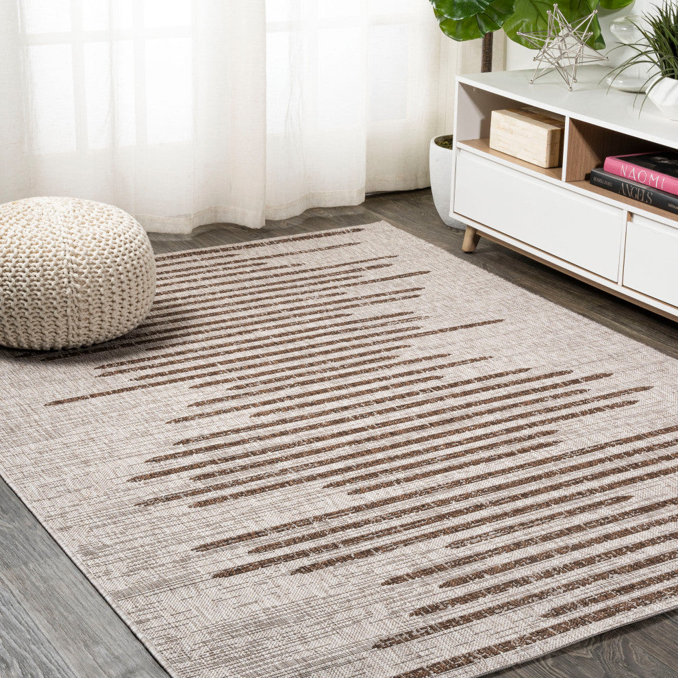Zolak Berber Stripe Geometric Indoor/Outdoor Area Rug