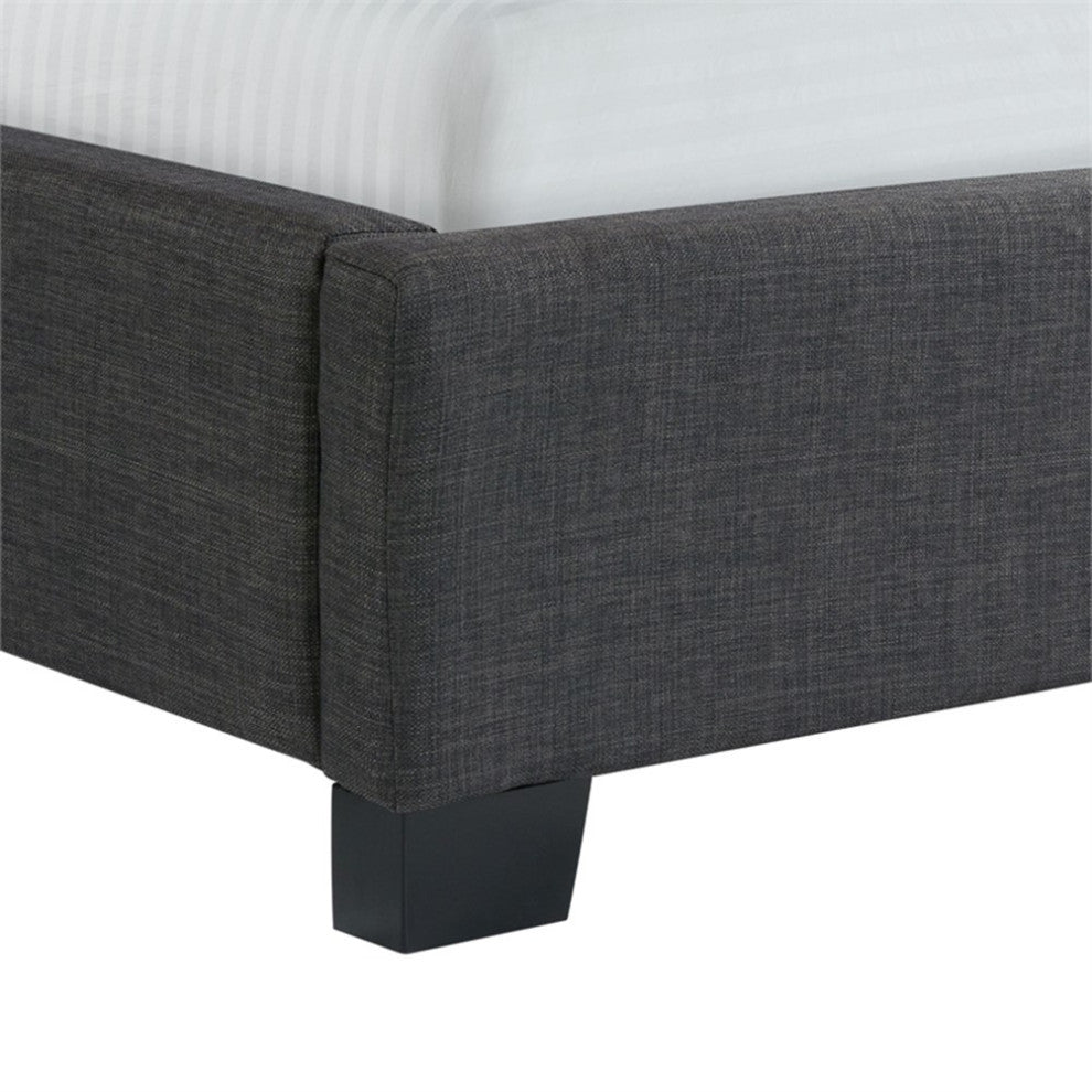 Picket House Furnishings Arden King Tufted Upholstered Bed in Charcoal