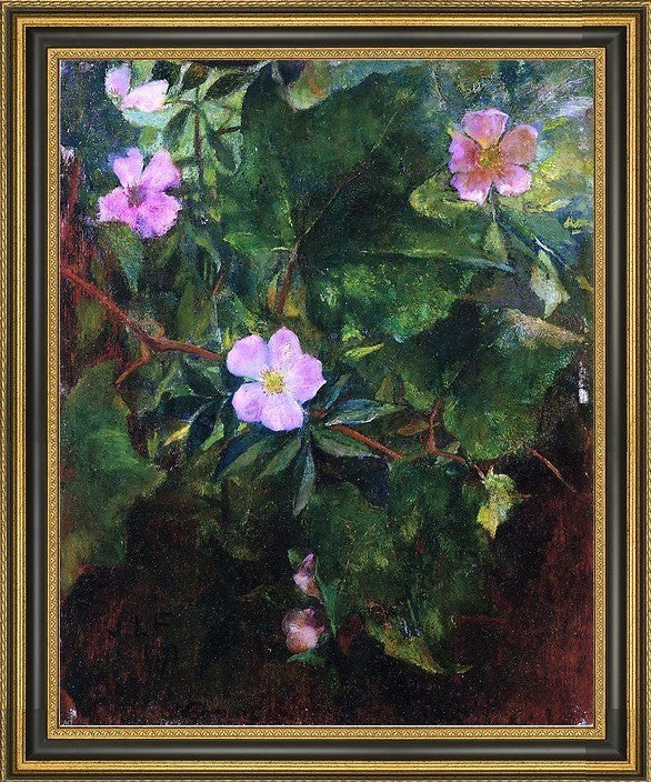 John La Farge Wild Roses and Grape Vine, Study from NatureCanvas Print, 20"x25"