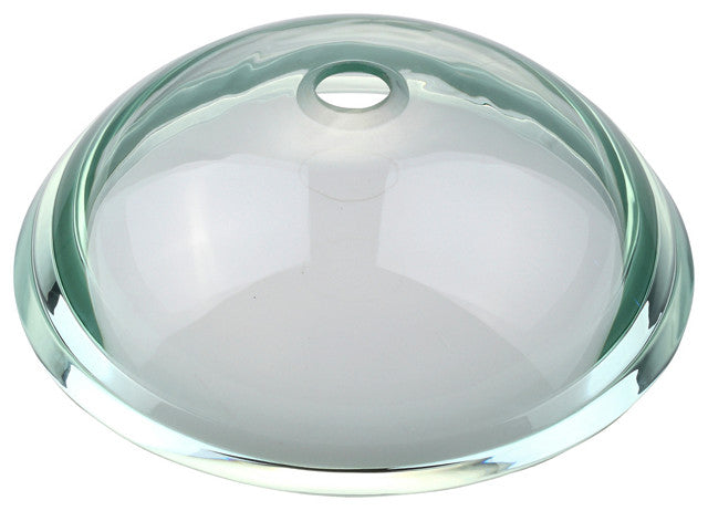 Clear 17" Glass Vessel 19mm thick Bathroom Sink, Chrome