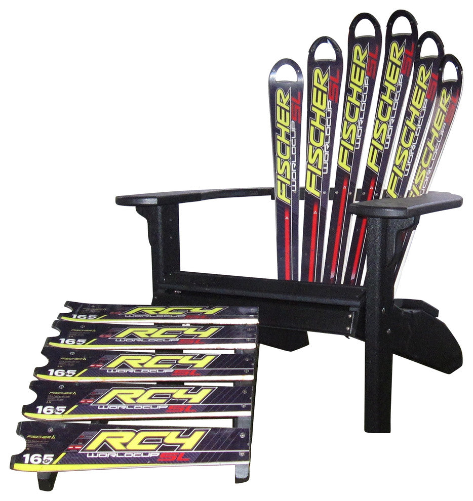 Plastic Fischer Adirondack Skichair and Ottoman