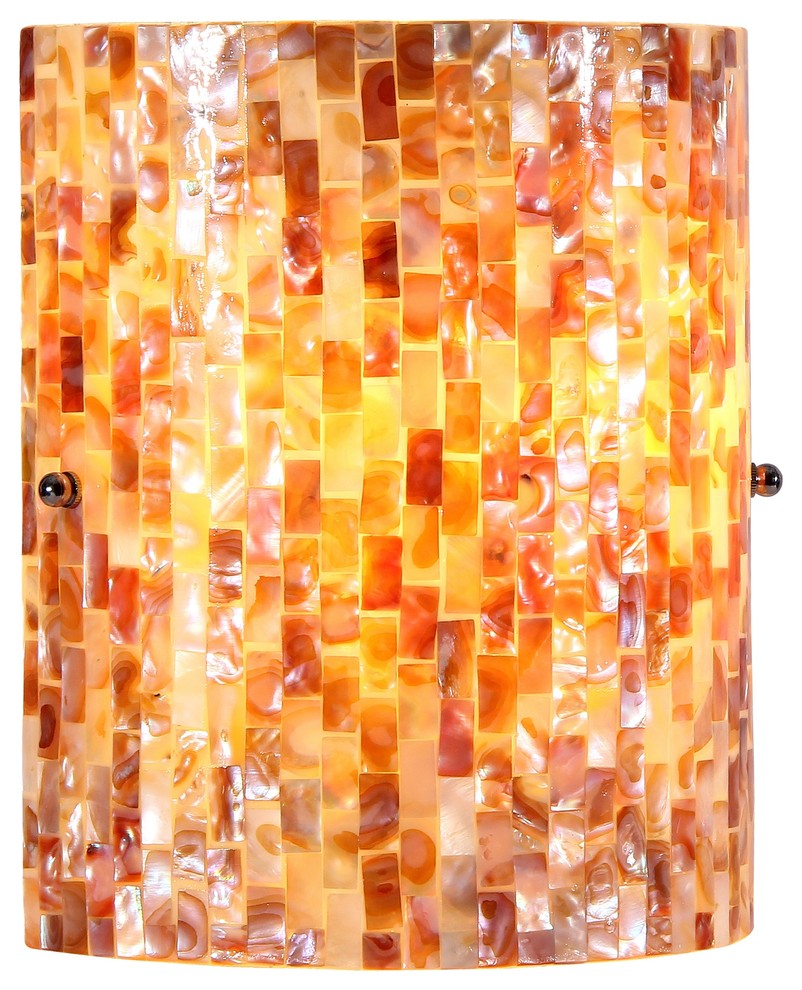 SHELLEY Mosaic 1 Light Wall Sconce 8.5inches Wide