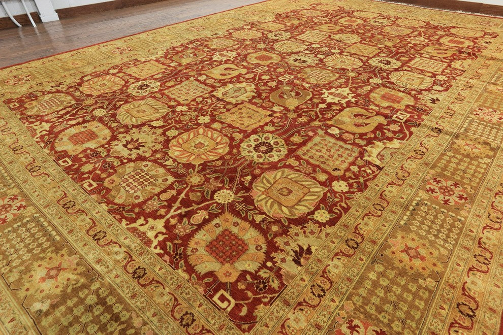 Oriental Peshawar Hand Knotted Rug 12'x19', W2645