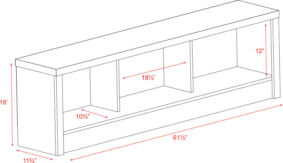 Prepac Calla Storage Bench in White Laminate
