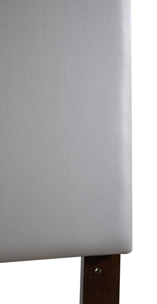 Novo Faux Leather Headboard, Light Gray, Queen