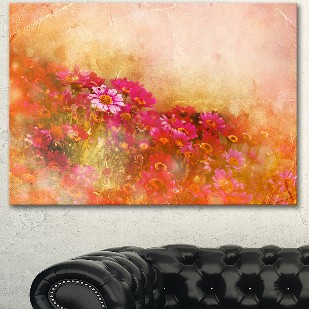 Beautiful Little Flowers in Spring, Large Floral Canvas Artwork, 40"x30"
