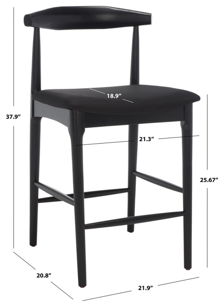Safavieh Lionel Retro Counter Stool, Black