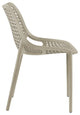 Mykonos Outdoor Patio Dining Chair (Set of 4), Taupe, Armless