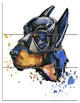 "Doberman Superman" Glossy Metal Wall Art, 3 Panels, 28"x36"