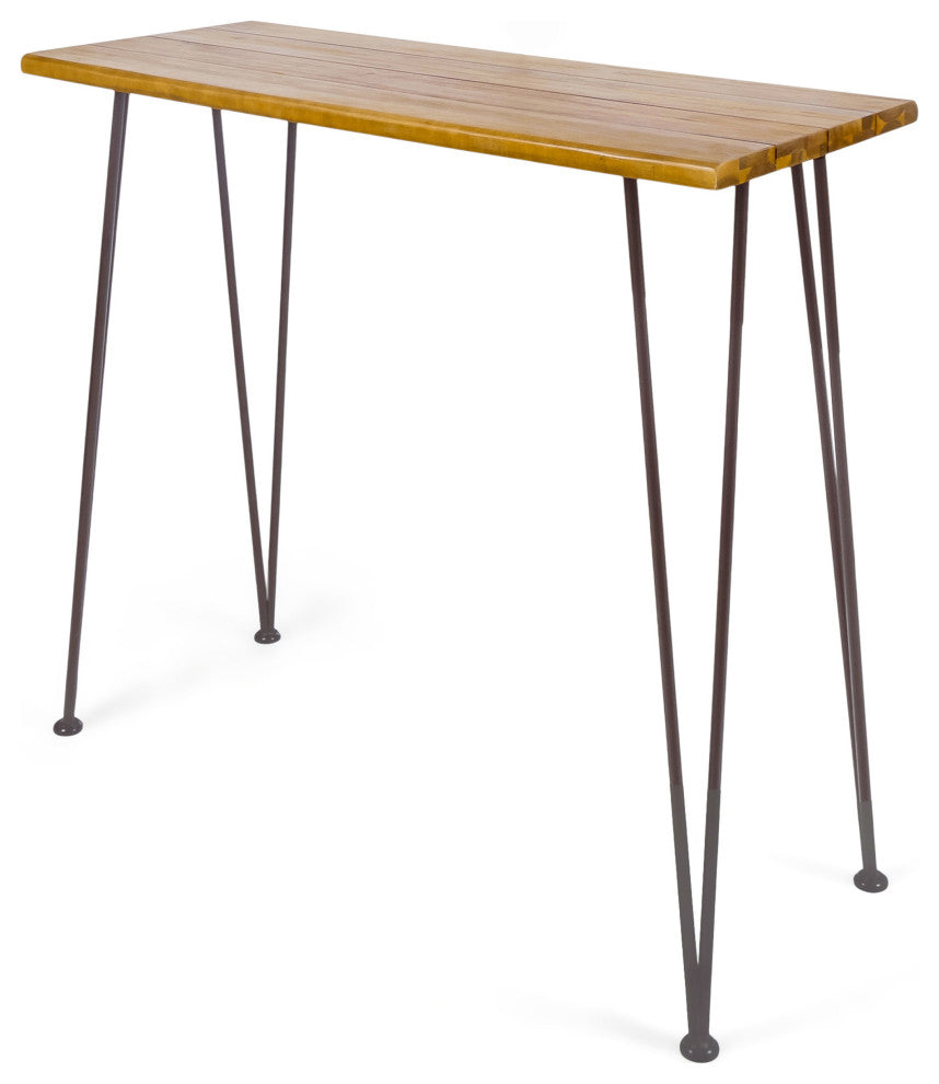 Taylor Outdoor 2 Seater Industrial Acacia Wood and Iron Bar Set