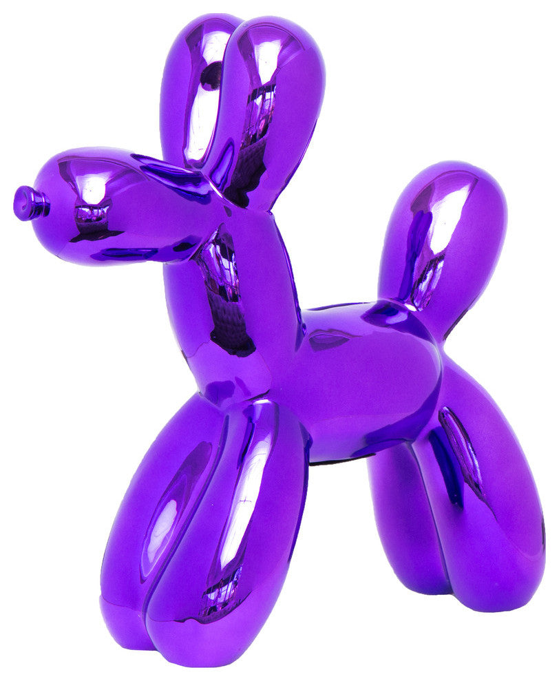 Interior Illusions Plus Ceramic Dog Piggy Bank - 12" tall, Purple