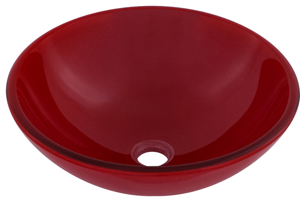Novatto Rosso Glass Vessel Sink