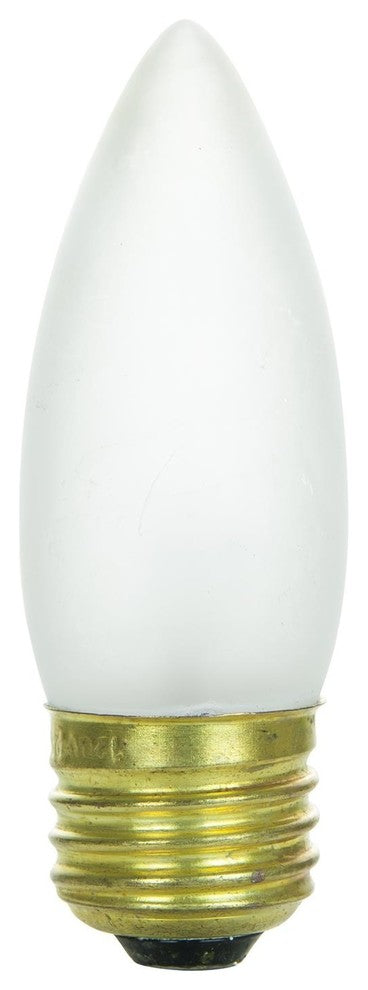 Sunlite 40 Watt Torpedo Tip Chandelier, Medium Base, Frost