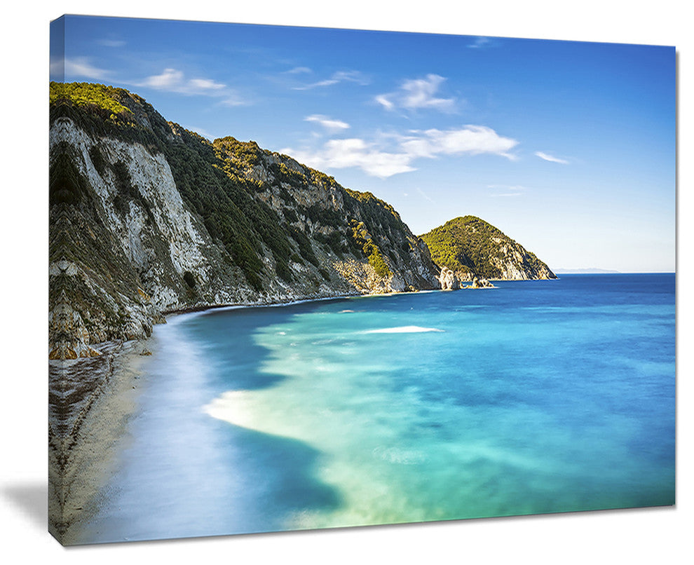 "Portoferraio Sansone White Beach" Seashore Wall Art, 20"x12"