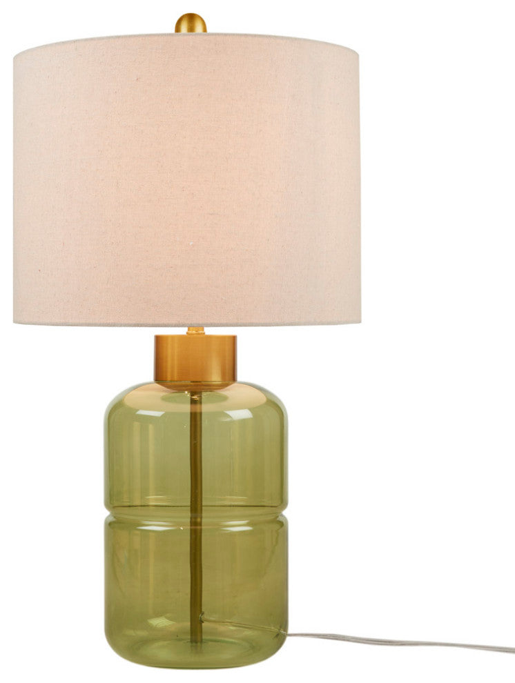 510 Design Lysandria Glass Table Lamp, Green