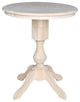 Round Top Pedestal Table, Unfinished, 30 Inch Round