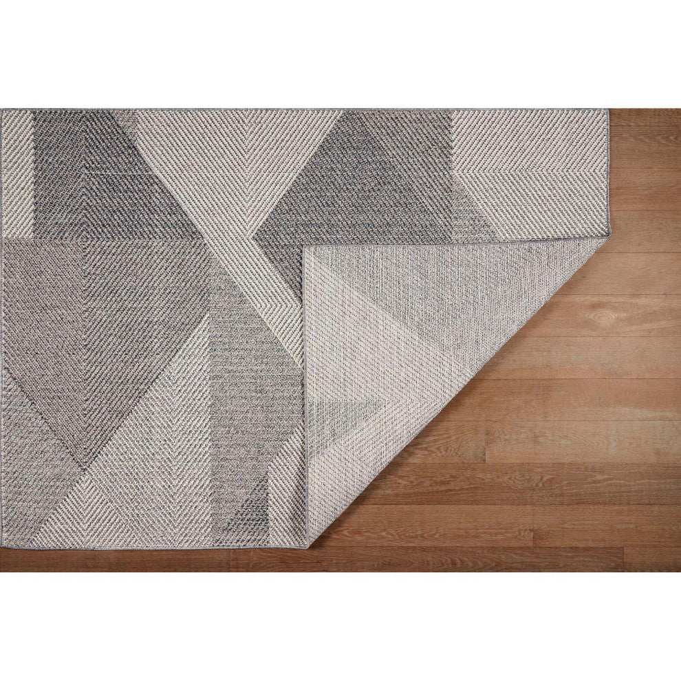 Resort Abstract Indoor/Outdoor Area Rug, Gray, 3'3"x5'