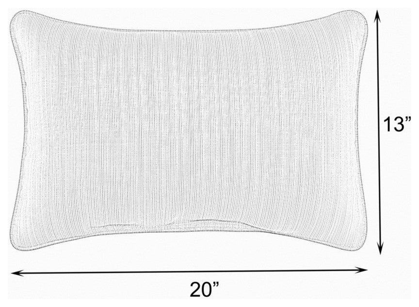 Carrington Sunbrella Outdoor Lumbar Pillows, Set of 2, Beige Gray, 20x13