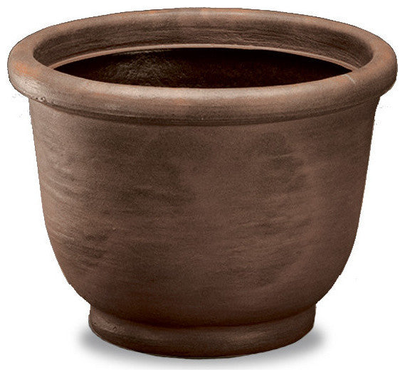 Agave Modern Round Pot for Indoors & Outdoors - 14'' (Rust)