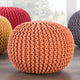 Jaipur Living Visby Textured Round Pouf, Aragon