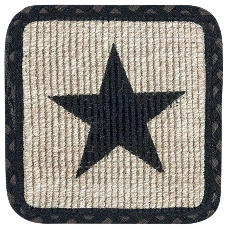 Black Star Wicker Weave Trivet 9"x9"