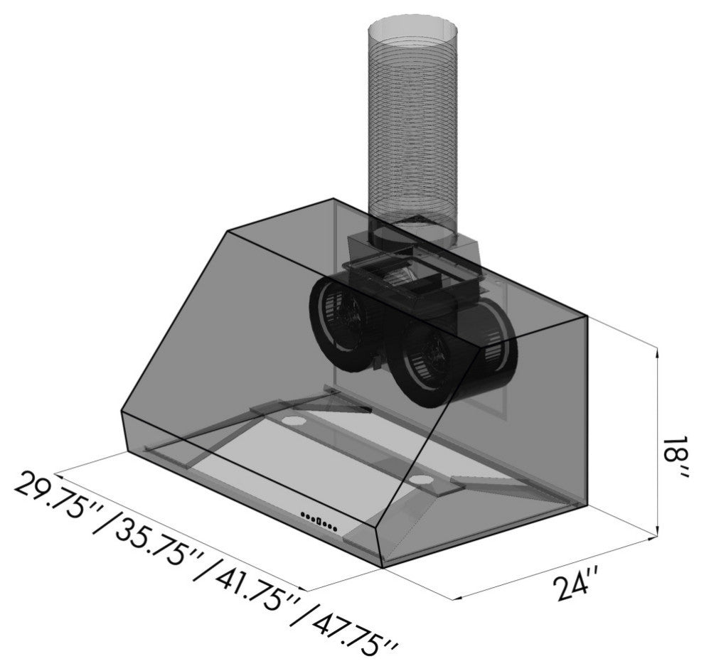 ZLINE 36 in. Under Cabinet Range Hood, Oil Rubbed Bronze, Outdoor, 8685B-36