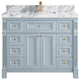 Paris 42" Single Sink Bathroom Vanity, Blue Heather 2" Calacatta Poannazo