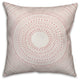 White and Blush Medallion 20x20 Throw Pillow